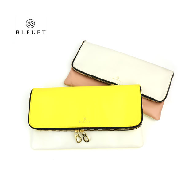 BLEUET(ブルエ) レザーバイカラー ショルダー&クラッチ 2WAYバッグ・SBG-0346・0471501    レディース 女性 誕生日プレゼント ギフト 正規品 新品
