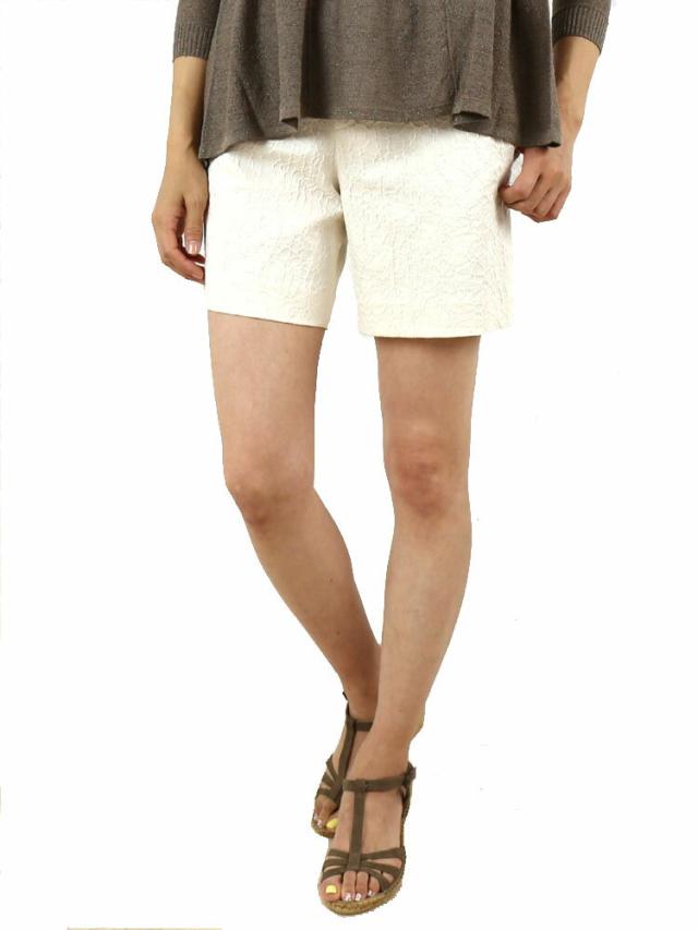 Crespi(クレスピ) 綿ポリエステル花柄 ジャカードショートパンツ・104-6406・1791501 レディース 女性 誕生日 プレゼント ギフト 正規品 新品_1