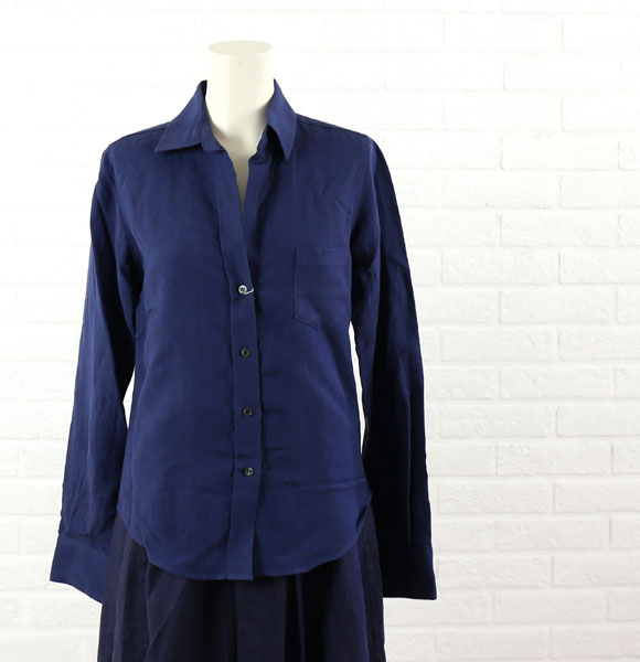 Lotta(ロッタ) リネン レーヨン長袖 スキッパーシャツ・141515・2371501    レディース 女性 誕生日プレゼント ギフト 正規品 新品