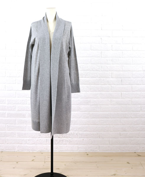 TRANNA(トラーナ) コットン ナイロンショールカラー オープンロングカーディガン・98-7763・1221501    レディース 女性 誕生日プレゼント ギフト 正規品 新品