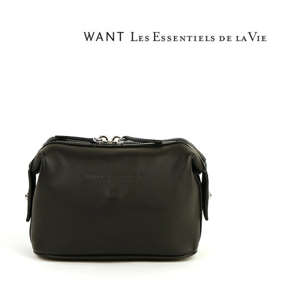 WANT Les essentiels de la Vie(ウォントレスエッセンシャルデラヴィ) レザースクエアスモールポーチ・56-10-10-10704・    レディース 女性 誕生日プレゼント ギフト 正規品 新品
