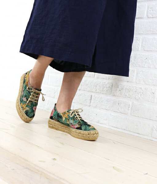 GAIMO(ガイモ) リネンキャンバス ボタニカルプリントレースアップ エスパドリーユ“RANDYTA KAILUA”・RAND-KA・0241501 レディース 女性 誕生日プレゼント ギフト 正規品 新品 の通販は
