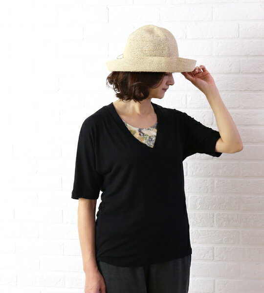 JAMES PERSE(ジェームスパース) レーヨンナイロンVネック 半袖Tシャツ・WVQ3425・0171601 レディース 女性 誕生日プレゼント ギフト 正規品 新品 