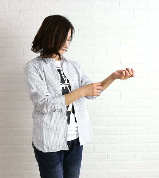 Bennetts Lane Shirts(べネッツレーンシャツ) コットンシワ加工 長袖シャツ・KBLS1151・0341601    レディース 女性 誕生日プレゼント ギフト 正規品 新品 の通販は