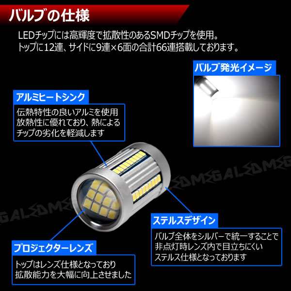 MINI R60 クロスオーバー ZC16系 片側バックフォグ車 対応 ワーニングキャンセラー 内蔵 バックランプLED SMD66連 ホワイト【メガ LED】の通販はau PAY マーケット - メガLED | au PAY マーケット－通販サイト