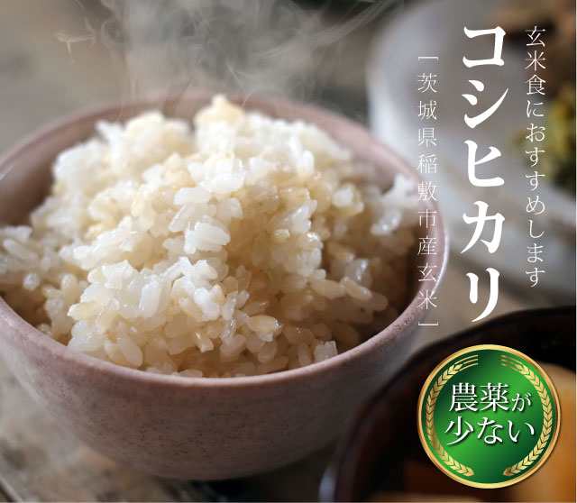 令和4年 新米 玄米 30kg コシヒカリ 米 お米 茨城県産 農薬が少ないお
