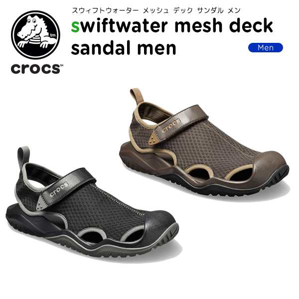 crocs swiftwater mesh deck sandal