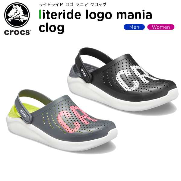 クロックス(crocs) ライトライド ロゴ マニア クロッグ 