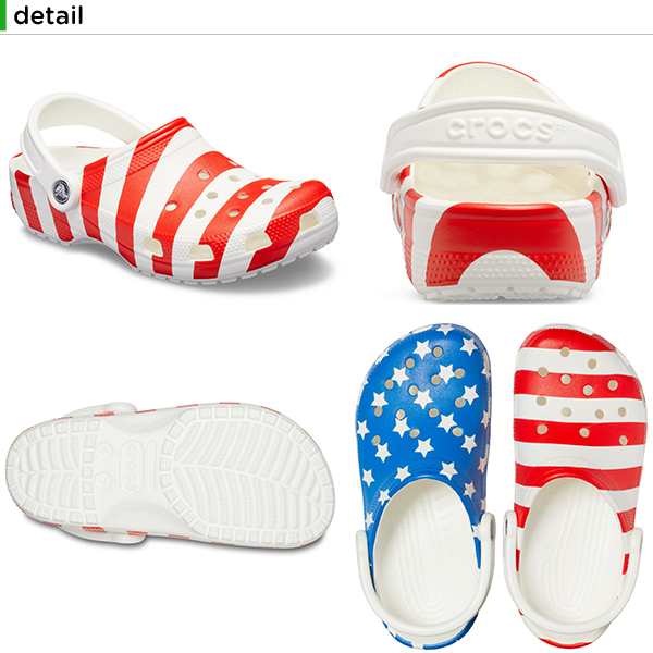 classic american flag crocs