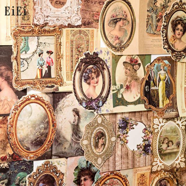 コラージュ素材 ペーパー ラージサイズ ヴィンテージ 額縁 素材