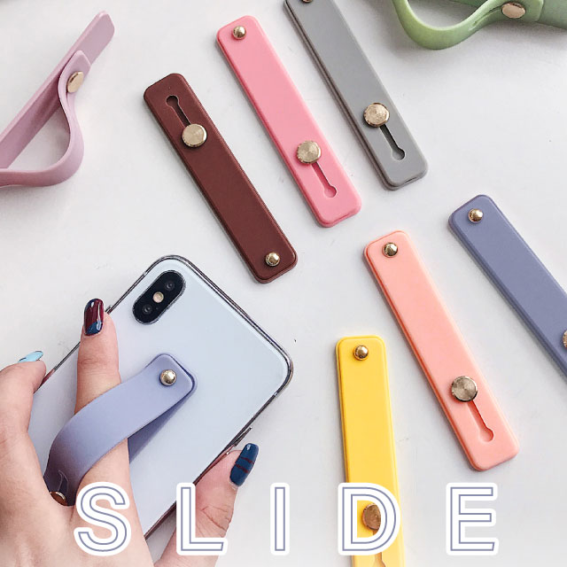 落下防止スライドベルト スマホリング かわいい おしゃれ お洒落 スマホ グリップ ベルト バンド ホルダー くすみカラー スマホケース アの通販はau Pay マーケット Girlish Angelique