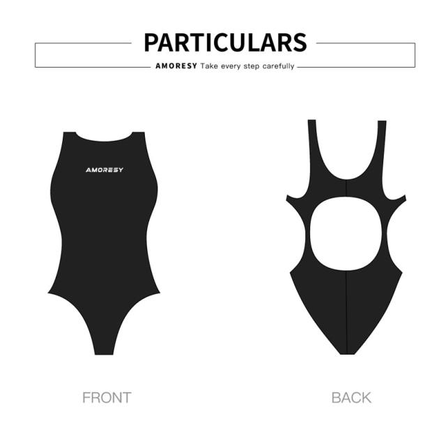 AMORESY Freya Series Front-Zip Cutout Catsuit ハーフバック