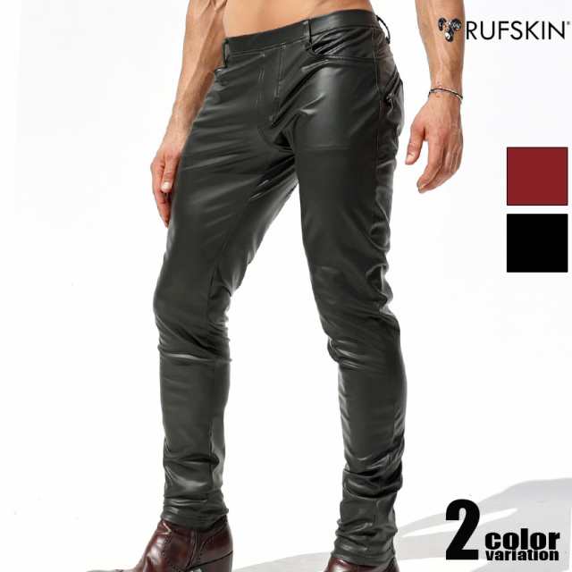 RUFSKIN/ラフスキン CHIC フェイクレザー スリムフィット ロングパンツ メンズ ボトムス ファッションの通販は