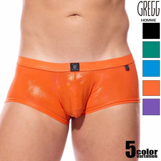メンズボクサー GreggHomme/グレッグ・オム BOYTOY VOLTZ BOXER BRIEF 薄手メンズボクサー ボクサーパンツ 男性下着　メンズ　パンツ 光沢