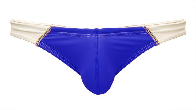 AQUX/アックス Big Logo Bikinis "Blue" スイムウェア 競パン メンズ水着 ビキニ型 海パン 男性水着 ビーチウェア aqux