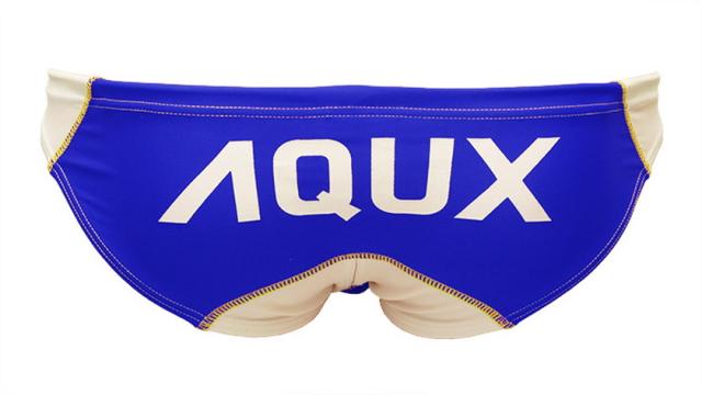 AQUX/アックス Big Logo Bikinis "Blue" スイムウェア 競パン メンズ水着 ビキニ型 海パン 男性水着 ビーチウェア aqux