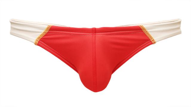 AQUX/アックス Big Logo Bikinis "Red" スイムウェア 競パン メンズ水着 ビキニ型 海パン 男性水着 ビーチウェア aqux