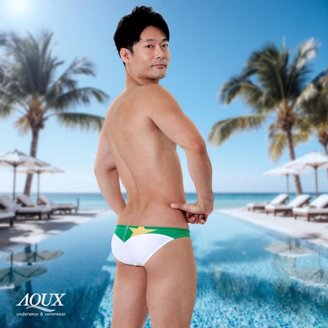 AQUX/アックス Marin Guard II "Green" スイムウェア 競パン メンズ水着 ビキニ型 海パン 男性水着 ビーチウェア aqux