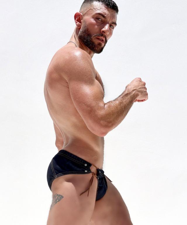 メンズビキニ ブリーフ RUFSKIN/ラフスキン ETHAN デニム生地 ビキニブリーフ ジーンズ 紐パン 男性下着 メンズ パンツ セクシー_4