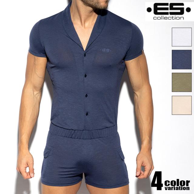 EScollection/イーエス・コレクション SLEEVES BODY SUIT ボディスーツ シングレット 薄手 部屋着 Vネック