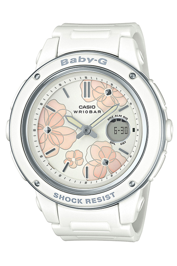 CASIO 腕時計 カシオ 時計 ベビージー フローラル ダイアル BABY-G Floral Dial レディース 女性 妻 ホワイト BGA-150FL-7AJF_1