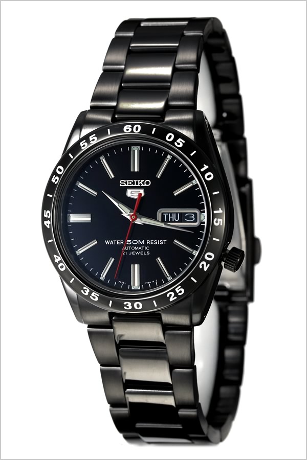 SEIKO5 SNKE03KC ブラック アナログ時計 防水 楽天市場