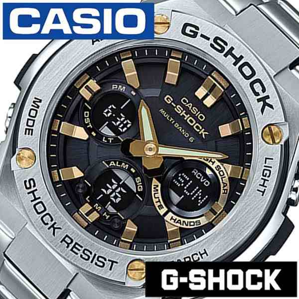 カシオ 腕時計 CASIO 時計 カシオ 時計 CASIO 腕時計 Gショック ジースティール G-SHOCK G-STEEL メンズ ブラック GST-W110D-1A9JF アナ