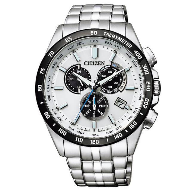 シチズン 腕時計 CITIZEN 時計 シチズンコレクション クロノグラフ メンズ ホワイト CB5874-90A_1