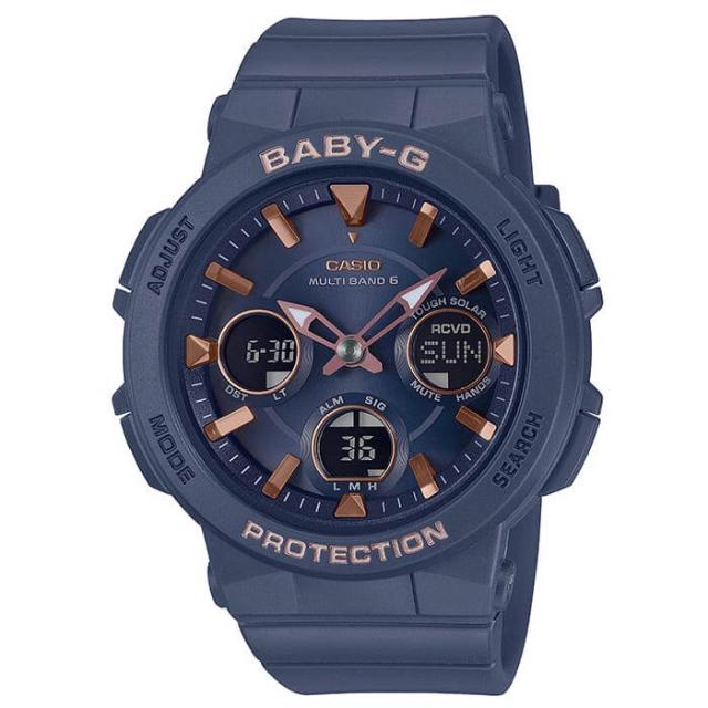 カシオ 腕時計 CASIO 時計 ベビージー BABY-G レディース ネイビー BGA-2510-2AJF [ 正規品 人気 ブランド ベイビージー ベビーG ベイビーG 防水 ソーラー ワールドタイム カレンダー シンプル ファッション カジュアル 大人 かわいい プレゼント ギフト ]_1