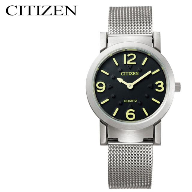 シチズン 腕時計 CITIZEN 時計 メンズ レディース ブラック AC2200-55E [ 人気 ブランド 正規品 全盲 弱視 盲目 視覚障がい者用 年配 触る 凸文字盤 インクルーシブデザイン シンプル 仕事 スーツ 祖父 祖母 還暦 古希 米寿 記念 誕生日 記念日 プレゼント ギフト ]