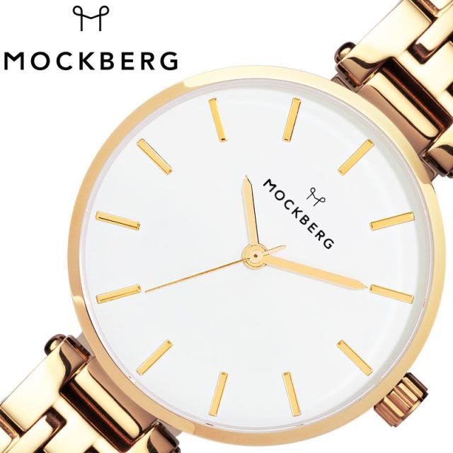 MOCKBERG 腕時計 モックバーグ 時計 レディース ホワイト MO515 [ 人気 ブランド おすすめ おしゃれ モックバーグ かわいい ホワイト シルバー メタル 大人 ビジネス オフィス カジュアル シンプル ちいさめ 高級感 ワンポイント プレゼント ファッション ギフト ]