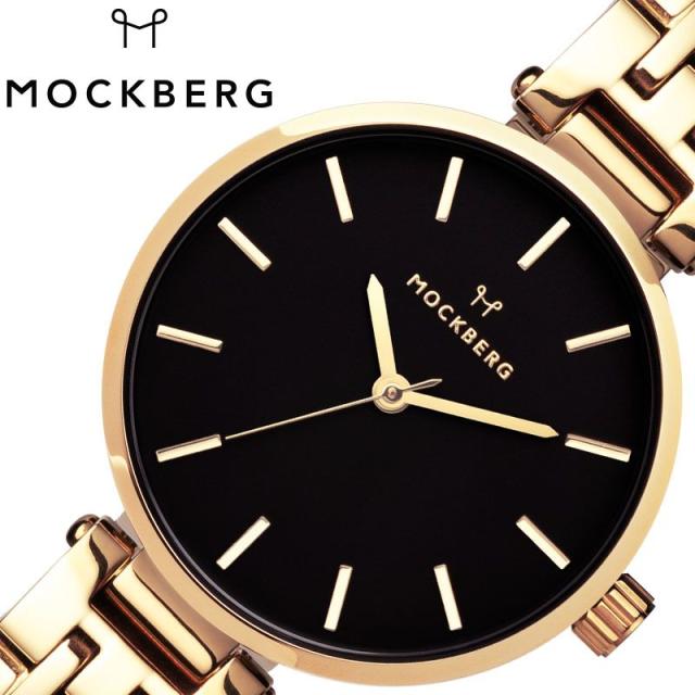 MOCKBERG 腕時計 モックバーグ 時計 レディース ブラック MO516 [ 人気 ブランド おすすめ おしゃれ モックバーグ かわいい ホワイト シルバー メタル 大人 ビジネス オフィス カジュアル シンプル ちいさめ 高級感 ワンポイント プレゼント ファッション ギフト ]