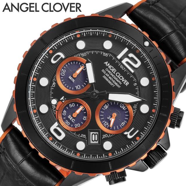 AngelClover 腕時計 エンジェルクローバー 時計 タイムクラフトダイバー TIME CRAFT DIVER メンズ 腕時計 ブラック TCD45BK-BK 正規品 新作 人気 ブランド ソーラー 防水 カジュアル シンプル オシャレ スーツ 仕事 プレゼント ギフト