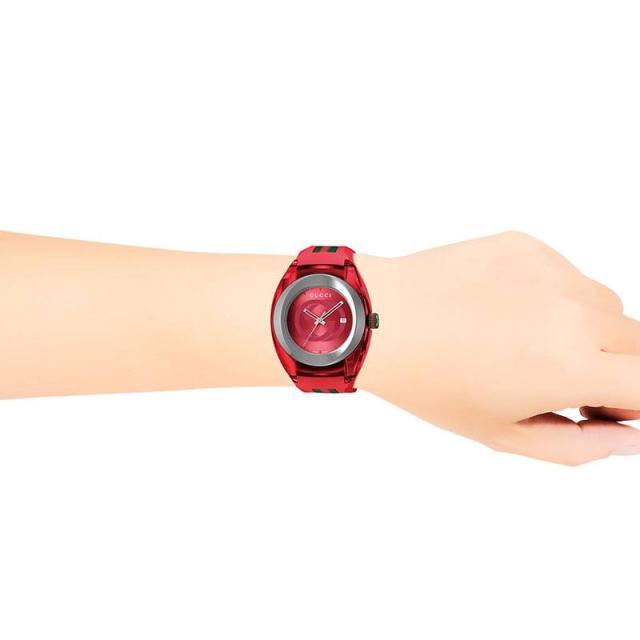 GUCCI　SYNC　YA137103A　腕時計　シェリーライン　赤 楽天市場】グッチ 腕時計 GUCCI 時計 シンク SYNC メンズ レッド