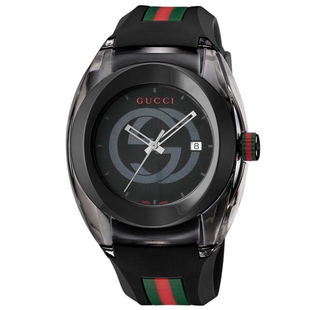 グッチ SYNC 腕時計 黒 メンズ シェリーライン 【公式通販】