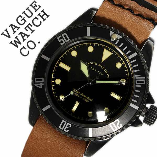 ヴァーグウォッチ 腕時計 VAGUEWATCH Co. 時計 ヴァーグ　ウォッチ 時計 VAGUE WATCH Co. 腕時計 ブラックサブ BLKSUB メンズ ブラック BS-L-N-002 バードウォッチ バーグウォッチ 人気 ブランド アンティーク レザー 革 ナイロン ブラウン 送料無料の通販は