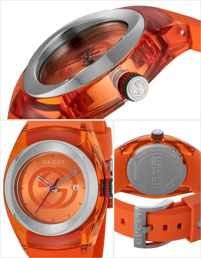 ✨美品・新品電池✨GUCCI グッチ SYNC シンク オレンジ 腕時計 GUCCI グッチ 腕時計 SYNC レディース メンズ グッチシンク 31mm