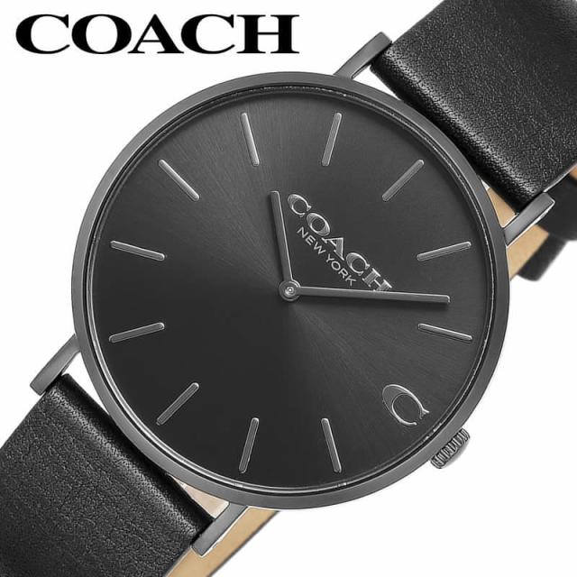 コーチ 腕時計 COACH 時計 チャールズ Charles メンズ かっこいい CO-14602434 人気 おすすめ おしゃれ ブランド 革ベルト レザー 社会人 カジュアル ファッション コーデ ブラック 黒 モノクロ シンプル 大人 彼氏 夫 誕生日 記念日 プレゼント