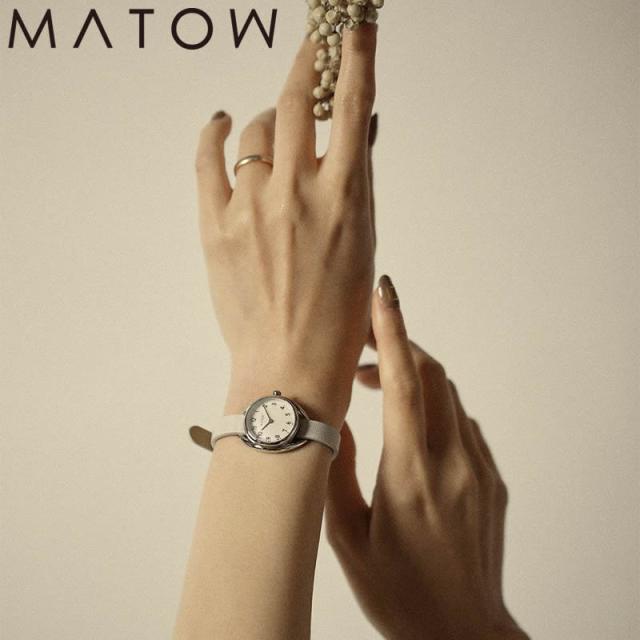 マトウ 腕時計 MATOW 時計 マトウ時計 四季 冬 Shiki FUYU レディース MW001001WHTSS 人気 ブランド おすすめ お洒落 かわいい 革ベルト レザー 華奢 小さい 小さめ 小ぶり アンティーク レトロ 日本製 ホワイトペッパー 彼女 恋人 妻 サプライズ 記念日 誕生日 プレゼント