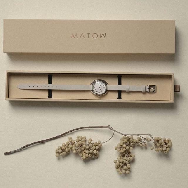 マトウ 腕時計 MATOW 時計 マトウ時計 四季 冬 Shiki FUYU レディース MW001001WHTSS 人気 ブランド おすすめ お洒落 かわいい 革ベルト レザー 華奢 小さい 小さめ 小ぶり アンティーク レトロ 日本製 ホワイトペッパー 彼女 恋人 妻 サプライズ 記念日 誕生日 プレゼント_3