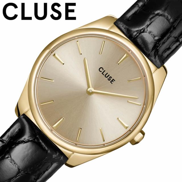 クルース 腕時計 CLUSE 時計 クルース CLUSE フェローチェ プチ F roce Petite Leather Black Alligator Gold Colour 女性 向け レディース CW11209 スタイリスト ドラマ 人気 おすすめ おしゃれ ブランド プレゼント ギフト
