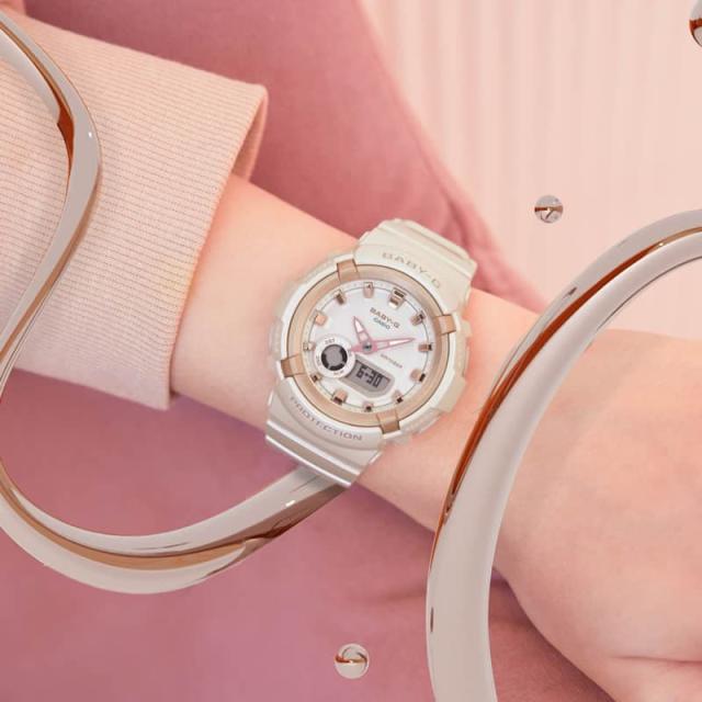 カシオ 腕時計 CASIO 時計 カシオ CASIO ベビーG ベーシック BABY-G 女性 向け レディース アナデジ BGA-280BA-4AJF 人気 おすすめ おしゃれ ブランド プレゼント ギフト 学校 部活 ピンク ホワイト ベージュ 防水 アウトドア キャンプ フェス 頑丈_2