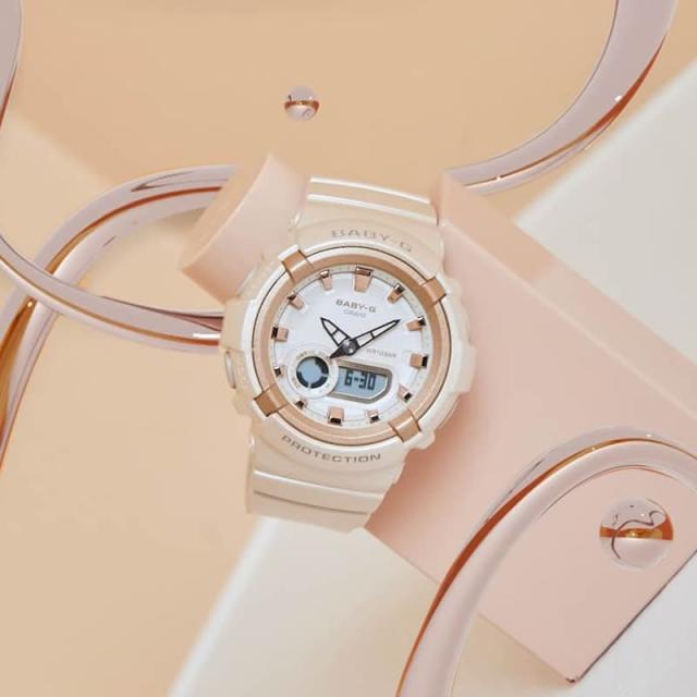 カシオ 腕時計 CASIO 時計 カシオ CASIO ベビーG ベーシック BABY-G 女性 向け レディース アナデジ BGA-280BA-4AJF 人気 おすすめ おしゃれ ブランド プレゼント ギフト 学校 部活 ピンク ホワイト ベージュ 防水 アウトドア キャンプ フェス 頑丈_3