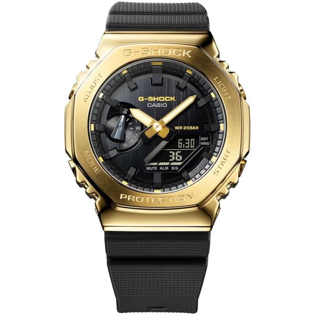 カシオ 腕時計 CASIO 時計 カシオ CASIO Gショック ゴールド ブラック G-SHOCK METAL COVERED 男性 向け メンズ 高級 GM-2100G-1A9JF 人気 おすすめ おしゃれ ブランド プレゼント ギフト 防水 アウトドア キャンプ フェス 頑丈 8角形 八角形 オクタゴン_1
