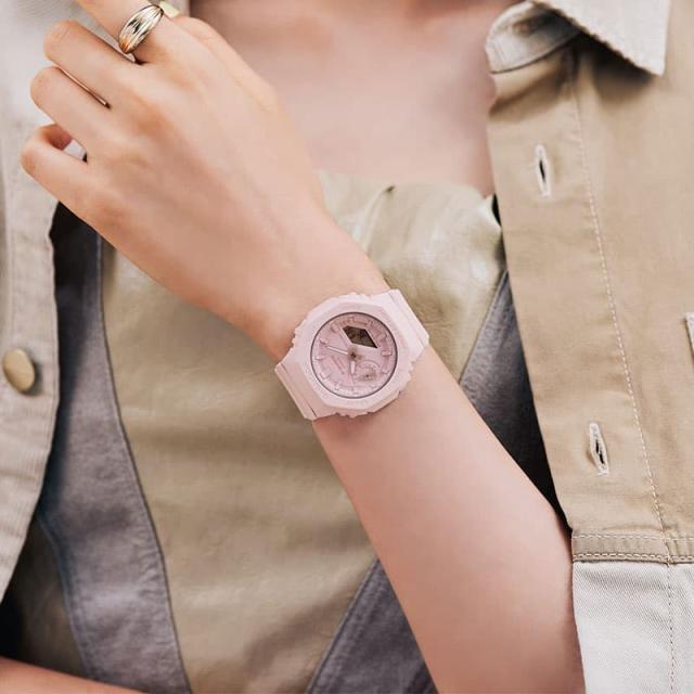 カシオ 腕時計 CASIO 時計 カシオ CASIO Gショック ワントーンカラーモデル G-SHOCK SMOKY COLORS アナデジ マット GMA-S2100BA-4AJF 人気 おすすめ おしゃれ ブランド プレゼント ギフト 防水 アウトドア キャンプ フェス 頑丈 パステル ピンク 淡色 アナデジ_2