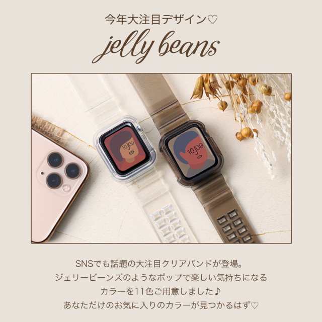 【アップルウォッチ バンド 透明】アップル ウォッチ apple watch クリアバンド 透明バンド クリア シリーズ 7 6 5 4 3 2 1  SE 対応 ベル｜au PAY マーケット