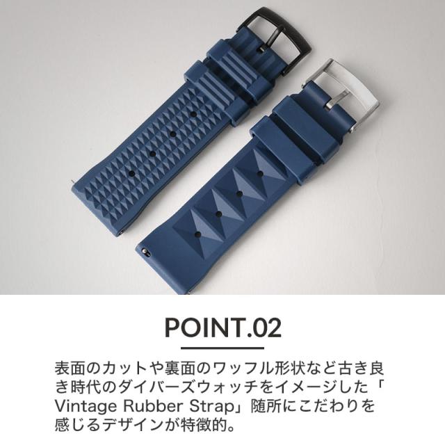 IWC ラバーストラップ ブラック ネイビー 20mm-18mm IWC ラバーストラップ ブラック ネイビー 20mm-18mm