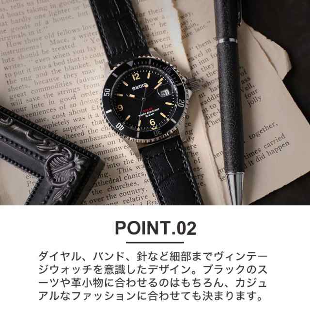 SEIKO 1円◆稼働◆ セイコー ダイバー ブラック クオーツ メンズ 腕時計 P081
