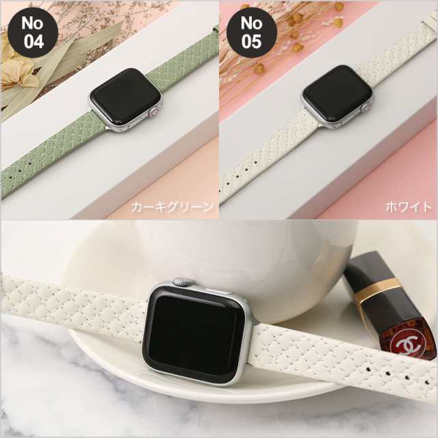 Apple Watch 38 40 41mm レザーバンド ホワイト