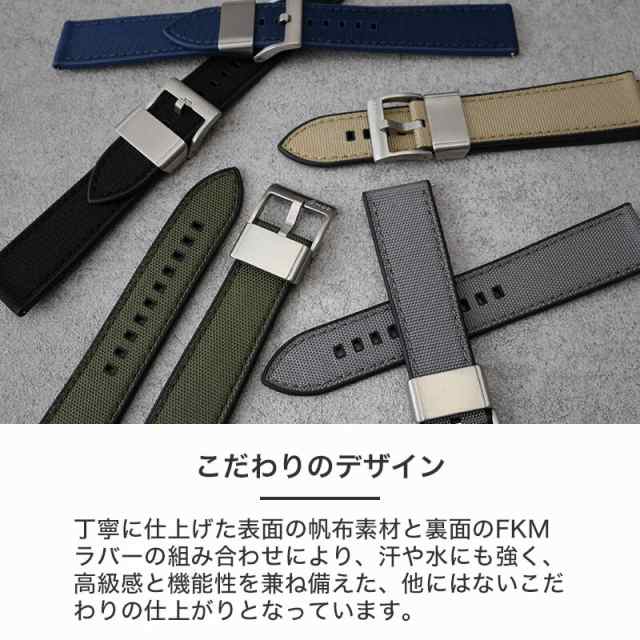 MOD SAILCLOTH FKM RUBBER STRAP ラバー ストラップ カン幅 ラグ幅 20